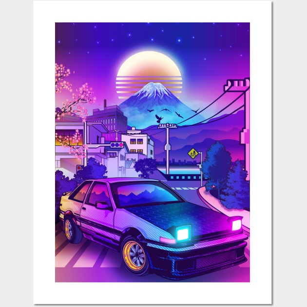 Toyota AE86 Trueno Initial D Wall Art by Ilhamqrov